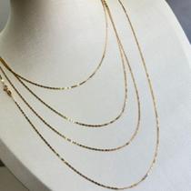 Corrente piastrine em ouro 18K