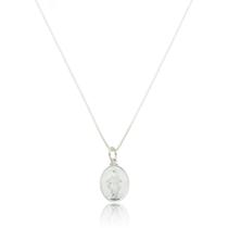 Corrente Pingente Milagrosa De N. Senhora Das Graças Prata