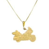 Corrente pingente moto h. ultra banhada a ouro