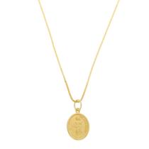 Corrente Pingente Nossa Senhora Auxiliadora Oval Ouro 18 kl