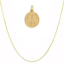Corrente Pingente Nossa Senhora De Fátima Maciça Ouro 18 Kl Corrente Pingente Nossa Senhora De Fátima Maciça Ouro 18 Kl