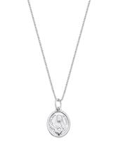 Corrente Pingente Santa Rita De Cássia Oval Modelo 02 Prata Corrente Pingente Santa Rita De Cássia Oval Modelo 02 Prata