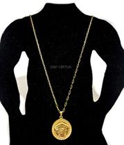 Corrente + Pingente Versace Banhada 65cm Masculina