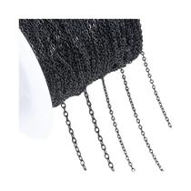 Corrente Plana Em Aço Inoxidável Colorido De 2 Metros Em Forma De Cruz O Para DIY Colar Pulseira Corrente Plana Em Aço Inoxidável Colorido De 2 Metros Em Forma De Cruz O Para DIY Colar Pulseira