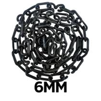 Corrente Plástica 6mm Metasul - Preta