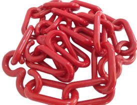 Corrente Plastica Chuva Isolamento 50 Mt Tamanho G Vermelha