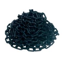 Corrente plástica de 6 mm pacote com 10 metros preto (Preto)
