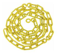 Corrente Plástica de Sinalização Amarela Elo Grande (GG) 63x34x9 mm Embalagem Com 50 Metros - SUPEREPI