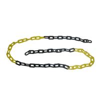 Corrente Plastica Preta e Amarela Pequena o metro SAMPLASTIC