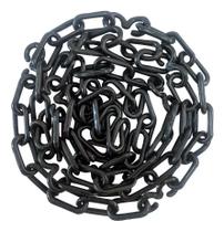 Corrente Plástica Sinalização 25 Metros Elo Grande Preta e Amarela