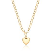 Corrente Portuguesa 50 Cm Ouro Maciço 10k Coração Gordo