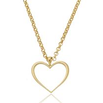 Corrente Portuguesa Com Pingente Coração Ouro Amarelo 18 Kl Corrente Portuguesa Com Pingente Coração Ouro Amarelo 18 Kl