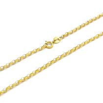 Corrente Portuguesa Em Ouro 10k 50cm Elo Português Cordão Colar Gargantilha Feminina