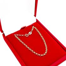 Corrente Portuguesa Em Ouro 10k 50cm Elo Português Cordão Colar Gargantilha Feminina