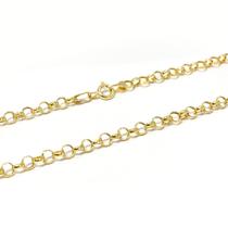 Corrente Portuguesa Em Ouro 18k 45cm Elo Português Cordão Colar Gargantilha Feminina