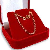 Corrente Portuguesa Em Ouro 18k 45cm Elo Português Cordão Colar Gargantilha Feminina Corrente Portuguesa Em Ouro 18k 45cm Elo Português Cordão Colar Gargantilha Feminina