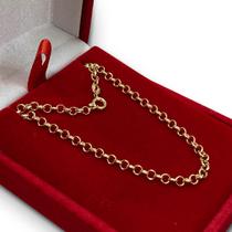 Corrente Portuguesa Feminina Em Ouro 18k 40cm Colar Cordão Gargantilha Elo Português