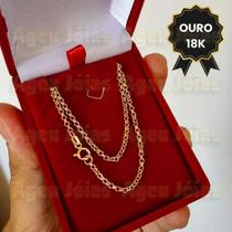 Corrente Portuguesa Feminina Ouro 18k Colar Corrente Gargantilha Feminina Corrente Portuguesa Feminina Ouro 18k Colar Corrente Gargantilha Feminina
