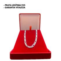 Corrente Prata 925 Masculina Cordão 3X1 5Mm Escama Maciça