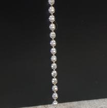 Corrente Prata Fio Bolinha Diamantada - 70 CM - prata 925