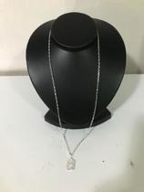 Corrente Prata Maciça 925 Bloco 60 Cm Pingente Face Cristo Corrente Prata Maciça 925 Bloco 60 Cm Pingente Face Cristo