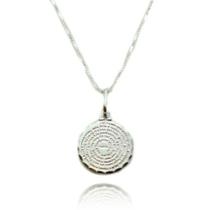 Corrente Prata Maciça 925 C/ Pingente Pai Nosso 50cm Corrente Prata Maciça 925 C/ Pingente Pai Nosso 50cm