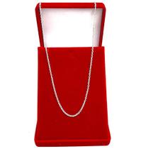 Corrente Prata Masculina 925 Colar Cadeado 2mm 60cm Maciça