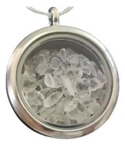 Corrente Prata Ping Cristal Escapulário Dif. Aromático Q835