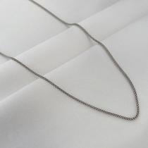 Corrente Prata Pipoca Envelhecida 45 cm 1mm