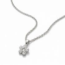 Corrente Prata Presente Luxo Pingente Flor Chique Esposa Casual Colar Corrente Prata Presente Luxo Pingente Flor Chique Esposa Casual Colar