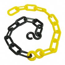 Corrente preto e amarelo elo grande