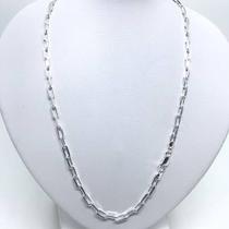Corrente + Pulseira Cadeado longa 4mm 60cm Prata 925 Belo Corrente + Pulseira Cadeado longa 4mm 60cm Prata 925 Belo