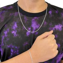 Corrente Pulseira Masculina Prata 925 Grumet Escama Peixe Corrente Pulseira Masculina Prata 925 Grumet Escama Peixe