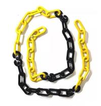 Corrente PVC Elo Grande 9MM Amarela/ Preta -EPI 360