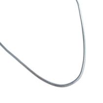 Corrente Rabo de Rato Achatada 40 cm x 2,5 mm em Prata 925