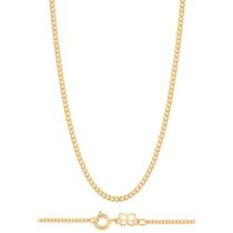 Corrente Rommanel Banhada A Ouro 18k Com Elos Groumet Lixados Lindo Elegante 530295