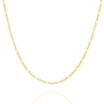 Corrente Rommanel Fio Alternado Batido Fol Ouro 50 Cm 530071 Cor:Dourado