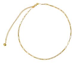 Corrente Shocker Elos Longos 35cm Com Extensor Ouro 18k Corrente Shocker Elos Longos 35cm Com Extensor Ouro 18k