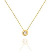 Corrente Singapura Com Ponto de Luz 3mm Ouro 18k