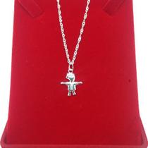 Corrente Singapura45cm 1.5mm Com Medalha Menina Em Prata 925