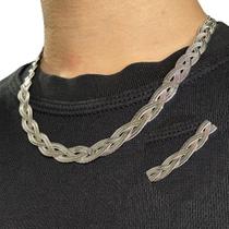 Corrente Snake Aço Inox Prateada Colar Masculino Feminino Unissex Resistente A Água Brilho Intenso Nao Escurece Alta Durabilidade Estilo Moderno Luxo