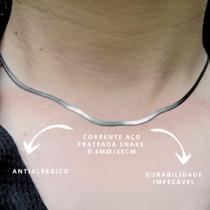 Corrente Snake Prateada Aço Inox Colar Fino Masculino Feminino Unissex Resistente Estiloso Brilhante Que Nao Escurece Uso Diario Luxo Colar Presente Corrente Snake Prateada Aço Inox Colar Fino Masculino Feminino Unissex Resistente Estiloso Brilhante Que Nao Escurece Uso Diario Luxo Colar Presente