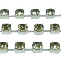 Corrente Ss29 - Pedra Black Diamond, Banho Niquel Corrente Ss29 - Pedra Black Diamond, Banho Niquel