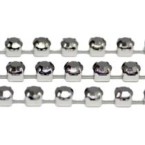 Corrente SS29 - Pedra Hematite Grafite, Banho Níquel
