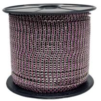 Corrente Ss8,5 / Pl18 - Pedra Fuschia, Banho Niquel. Corrente Ss8,5 / Pl18 - Pedra Fuschia, Banho Niquel.