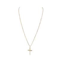 Corrente Tijolinho com Pingente Cruz Prego Cordão fina Corrente Tijolinho com Pingente Cruz Prego Cordão fina