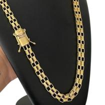 Corrente Tijolinho Duplo 12mm Fecho 750 Banhado a Ouro 18k Corrente Tijolinho Duplo 12mm Fecho 750 Banhado a Ouro 18k