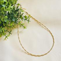 Corrente Torcida Dupla Folheado a Ouro Corrente Torcida Dupla Folheado a Ouro