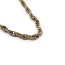 Corrente Trançada Metal Ouro Velho 5mm 10un 1 metro 700g Cordão Bijuteria