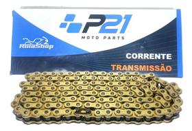 Corrente Transmissão Gold 428H 132L Nxr 125 Bros 2003 até 2014 Fazer 250 2005 até 2017 Dourado Corrente Transmissão Gold 428H 132L Nxr 125 Bros 2003 até 2014 Fazer 250 2005 até 2017 Dourado